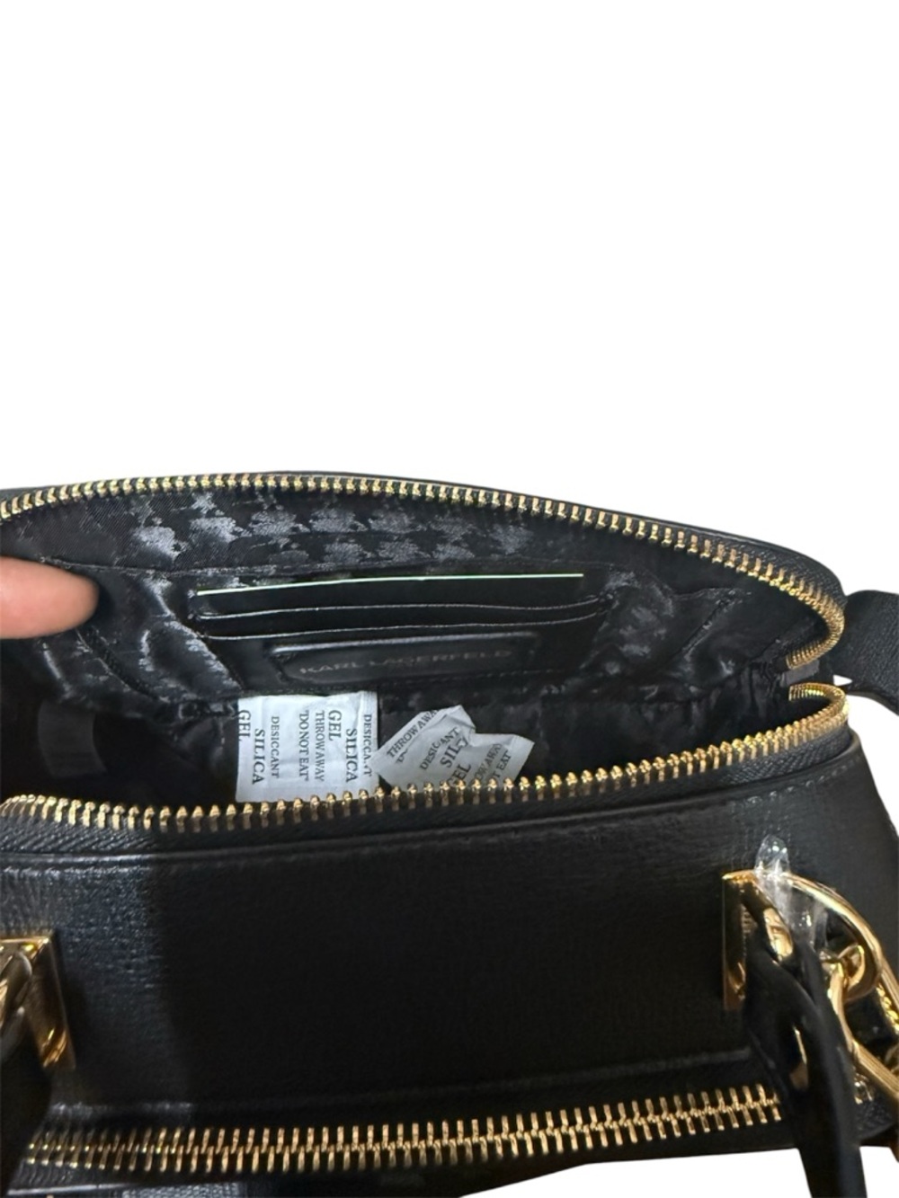 Karl Lagerfeld Paris Simone Leather Top Handle Camera Bag - Picture 4 of 9
